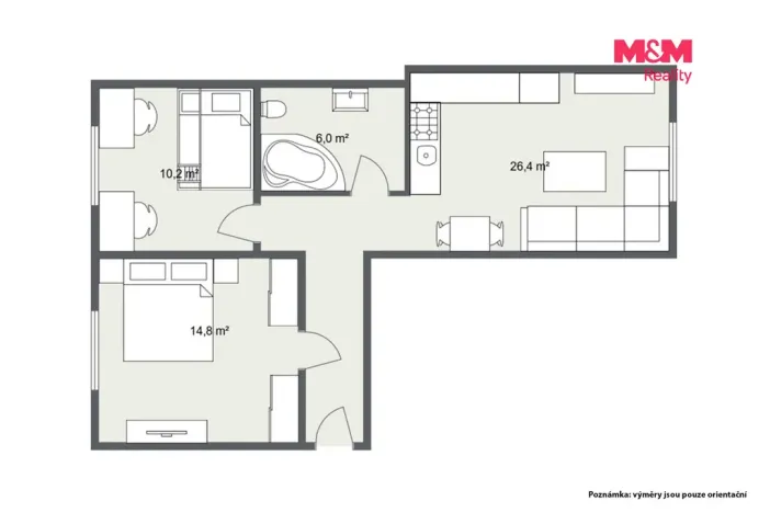Prodej bytu 3+kk, Sokolov, Svatopluka Čecha, 58 m2