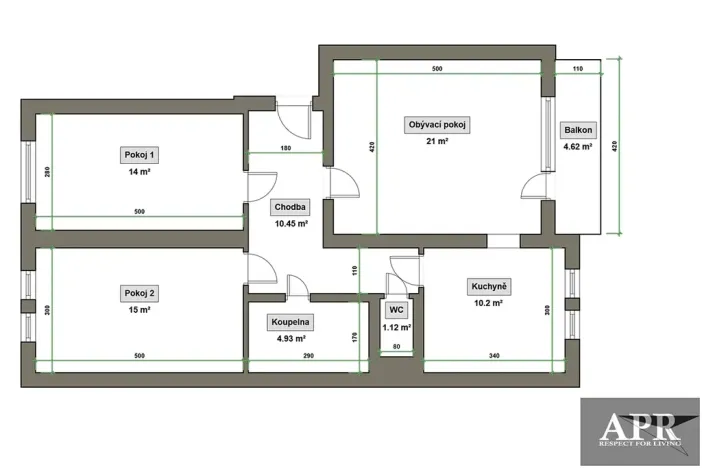 Prodej bytu 3+1, Uherský Brod, Neradice, 80 m2