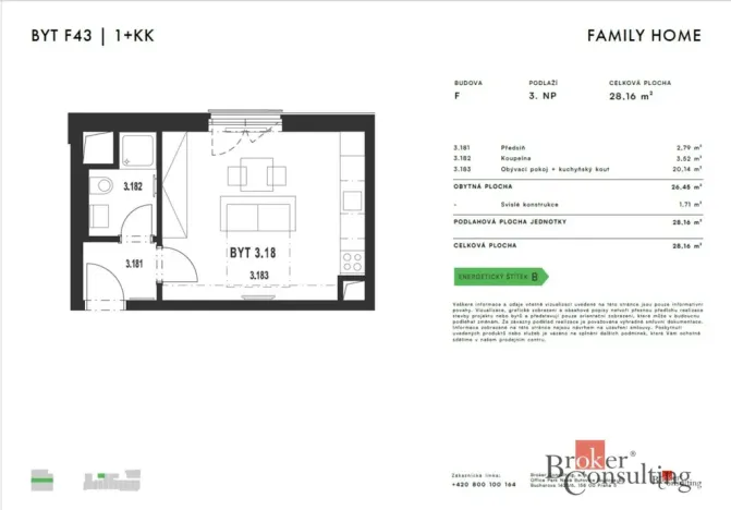 Pronájem bytu 1+kk, Plzeň - Jižní Předměstí, Železná, 28 m2