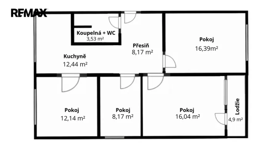 Prodej bytu 4+1, Chomutov, Kamenná, 76 m2