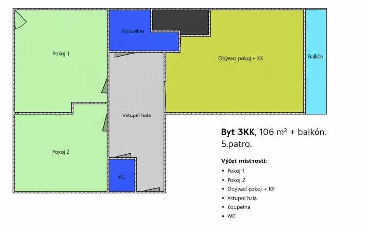 Pronájem bytu 3+kk, Brno, Gorkého, 106 m2