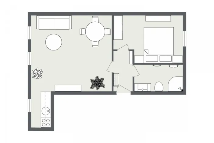 Pronájem bytu 2+kk, Ostrava - Moravská Ostrava, Jílová, 44 m2