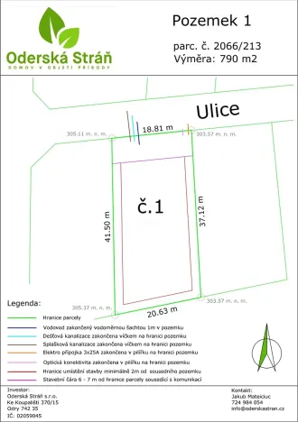 Prodej pozemku pro bydlení, Odry, Jižní, 790 m2