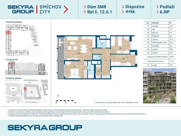 Prodej bytu 4+kk, Praha, 106 m2