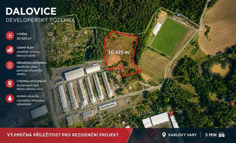 Prodej pozemku pro bydlení, Dalovice, Botanická, 10425 m2