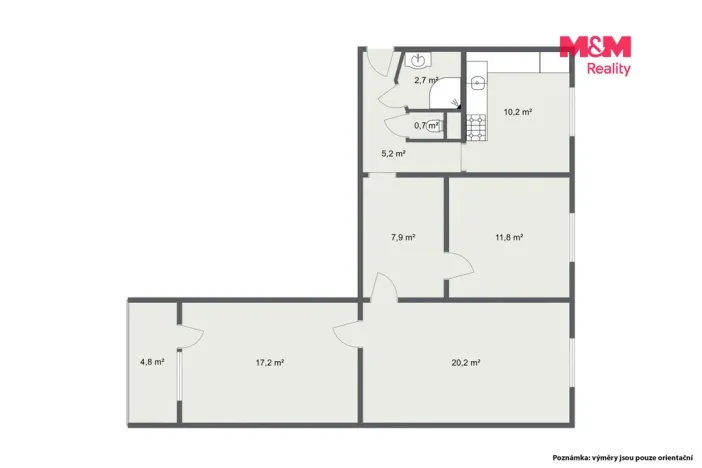 Prodej bytu 3+1, Chodov, Dukelských hrdinů, 81 m2