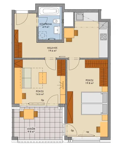 Prodej bytu 2+1, Praha - Stodůlky, Svitákova, 61 m2