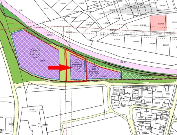 Prodej komerčního pozemku, Brandýs nad Labem-Stará Boleslav, Třebízského, 1652 m2