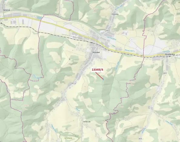 Dražba louky, Hovězí, 1222 m2