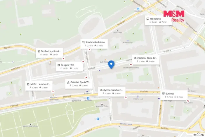 Prodej bytu 2+kk, Praha - Smíchov, Grafická, 35 m2