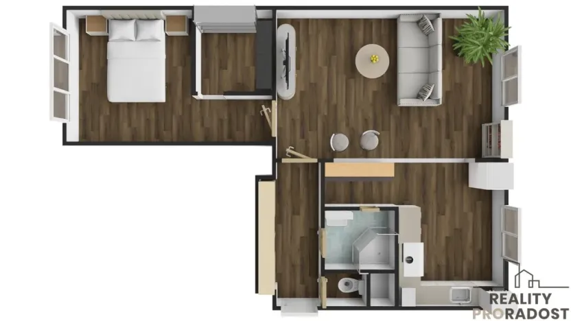 Prodej bytu 2+1, Břeclav, Dělnická, 57 m2
