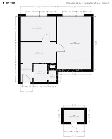 Pronájem bytu 2+1, Strakonice - Strakonice II, Družstevní, 43 m2