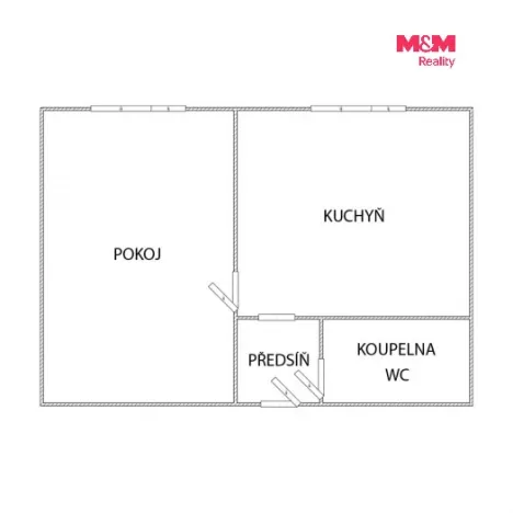 Pronájem bytu 1+1, Liberec - Liberec IV-Perštýn, Kominická, 36 m2