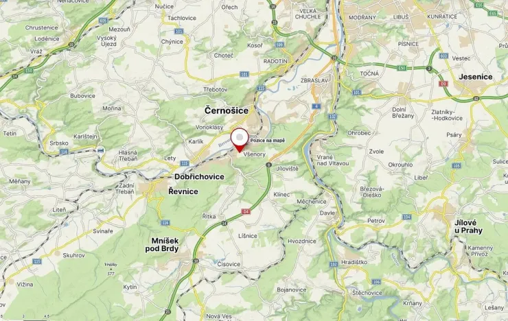 Prodej pozemku, Všenory, 672 m2