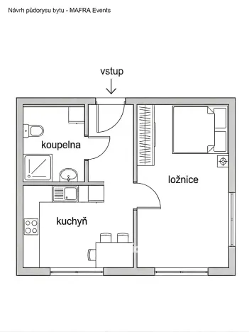 Prodej bytu 1+1, Kladno, Kordačova, 32 m2