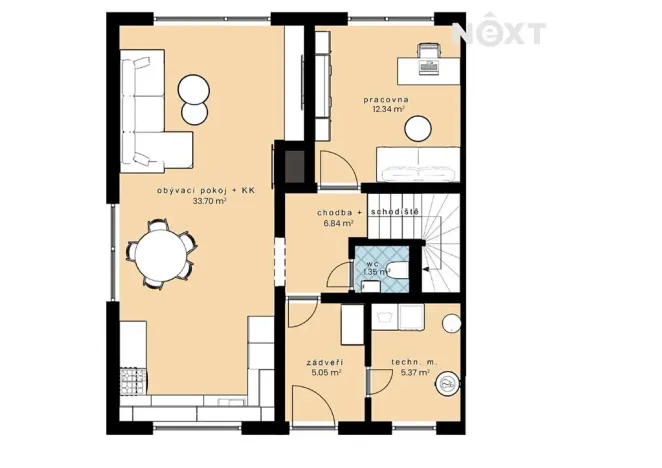 Prodej rodinného domu, Staré Hodějovice, Krátká, 124 m2