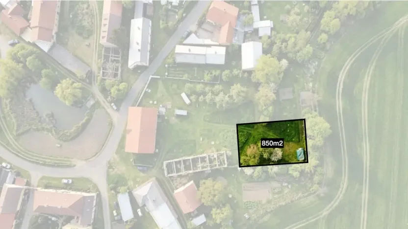 Prodej pozemku, Chorušice, 850 m2