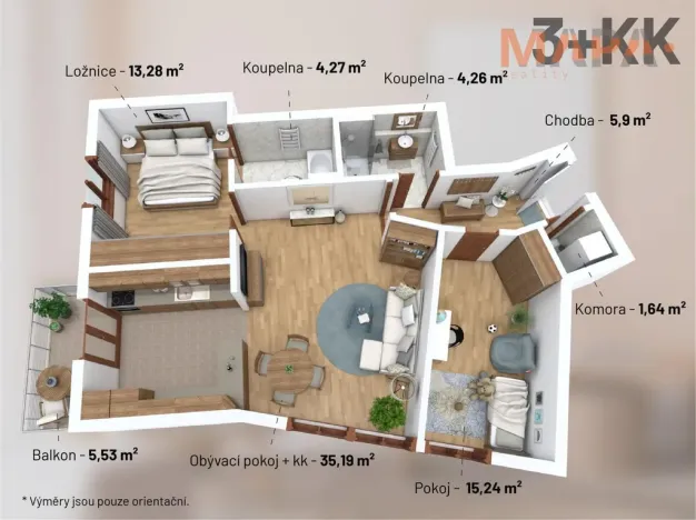 Pronájem bytu 3+kk, Praha - Dejvice, Lindleyova, 79 m2