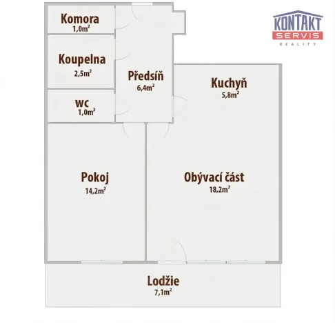 Pronájem bytu 2+kk, Dobříš, Fričova, 49 m2