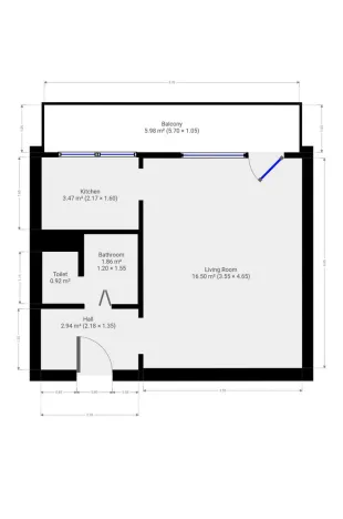 Pronájem bytu 1+kk, Praha - Krč, Hurbanova, 26 m2