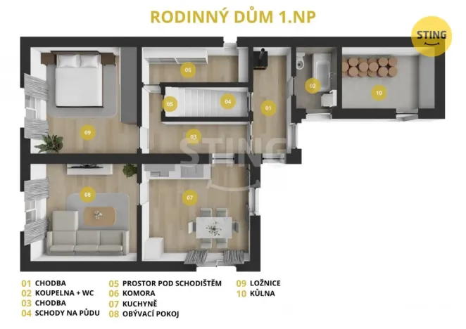 Prodej rodinného domu, Horní Ředice, 114 m2