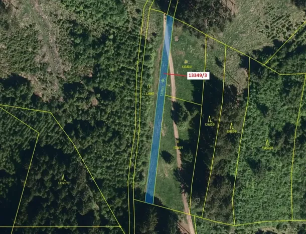 Dražba pozemku, Hovězí, 655 m2