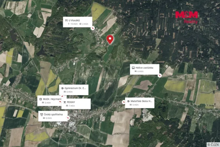 Prodej pozemku pro bydlení, Poběžovice u Holic, 901 m2