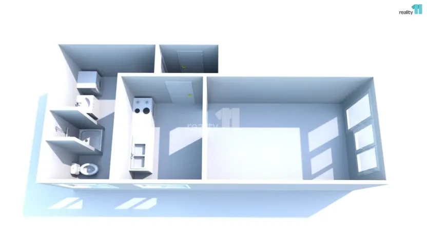 Pronájem bytu 1+1, Týnec nad Labem, Lžovická, 32 m2