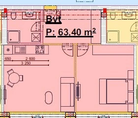 Pronájem bytu 2+kk, Praha - Čakovice, Schoellerova, 63 m2
