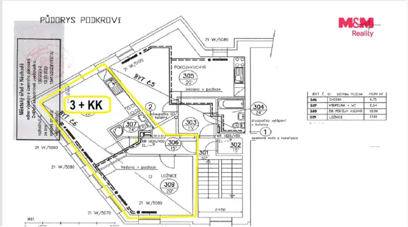 Pronájem bytu 3+kk, Náchod, Poděbradova, 79 m2