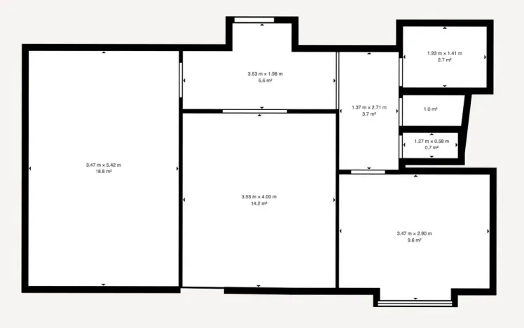 Pronájem bytu 2+1, Zlín, třída Tomáše Bati, 55 m2
