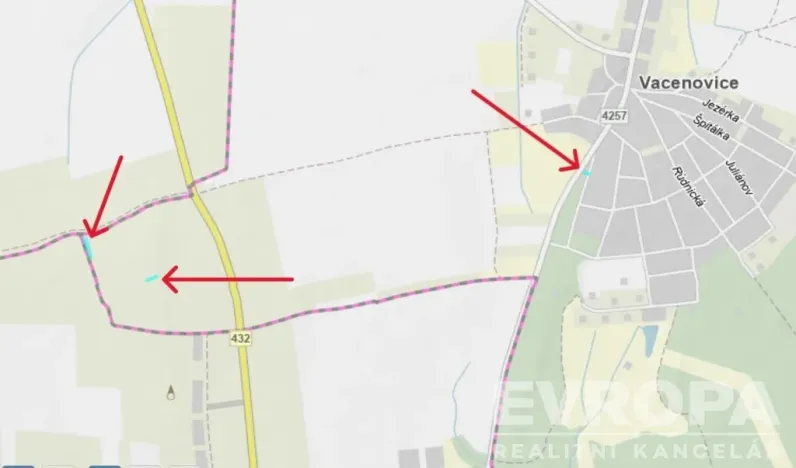 Prodej pole, Vacenovice, 138 m2