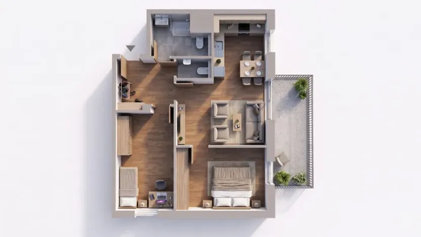 Pronájem bytu 3+kk, Teplice, Novoveská, 62 m2