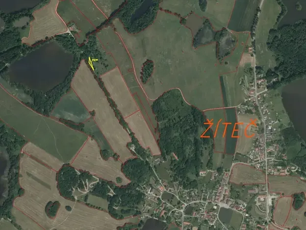 Dražba pole, Chlum u Třeboně, 312 m2