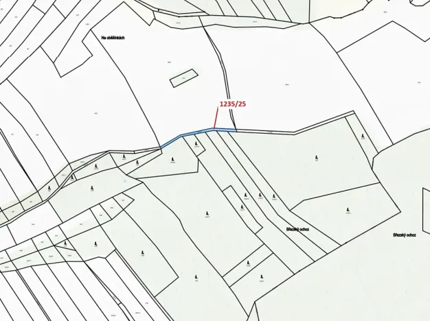 Dražba pozemku, Březí nad Oslavou, 344 m2