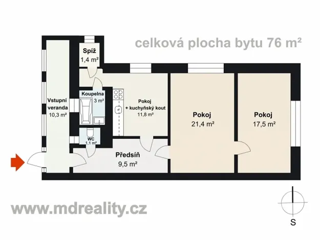 Prodej bytu 3+kk, Jihlava, Křižíkova, 76 m2