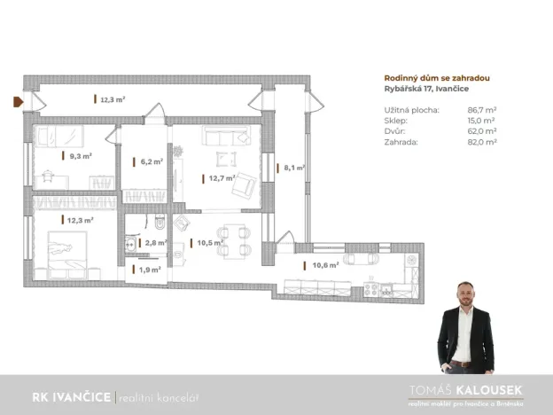 Prodej rodinného domu, Ivančice, Rybářská, 87 m2