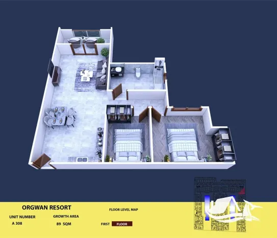 Prodej bytu 3+kk, Hurghada, Egypt, 62 m2