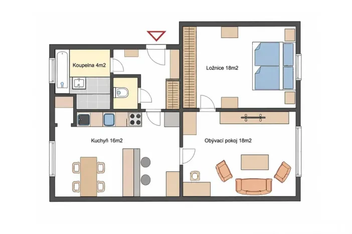 Pronájem bytu 2+1, Praha - Vršovice, Karpatská, 56 m2