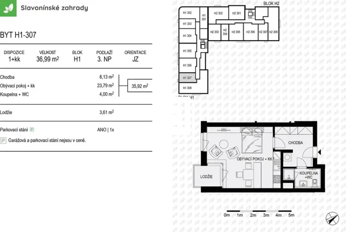 Pronájem bytu 1+kk, Olomouc, Loudova, 36 m2