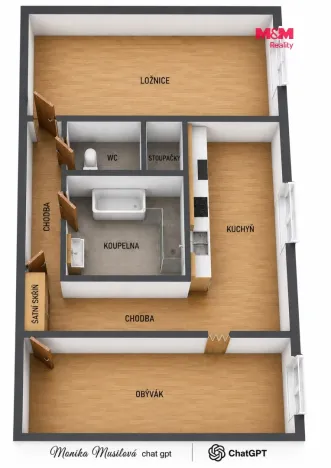 Prodej bytu 2+1, Havlíčkův Brod, Sídliště Pražská, 35 m2