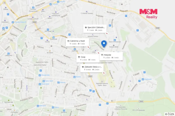 Pronájem bytu 3+kk, Teplice - Trnovany, Antonína Sochora, 71 m2