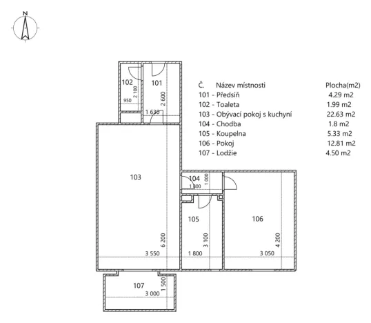 Prodej bytu 2+kk, Jihlava, Lužická, 53 m2