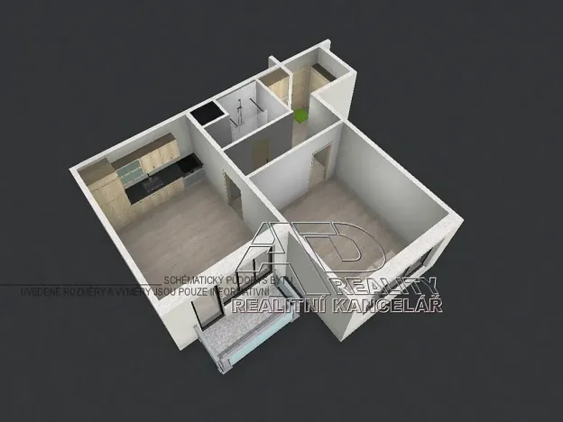 Pronájem bytu 2+kk, Český Krumlov, Urbinská, 41 m2