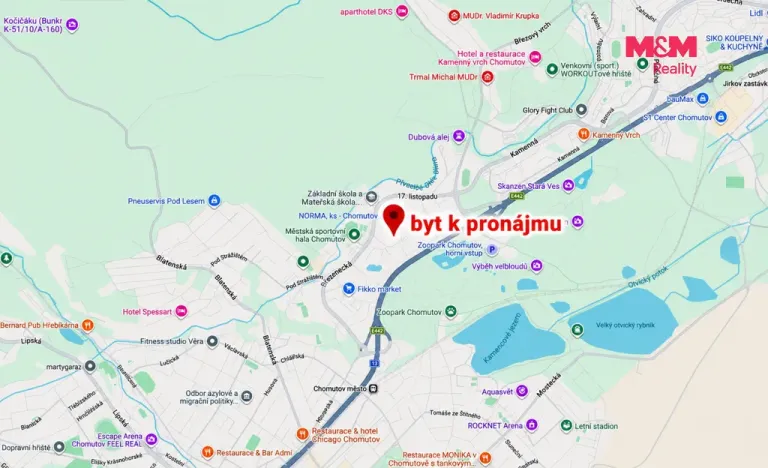 Pronájem bytu 1+1, Chomutov, Holešická, 36 m2
