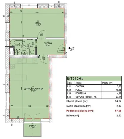 Pronájem bytu 2+kk, Plasy, U Václava, 55 m2