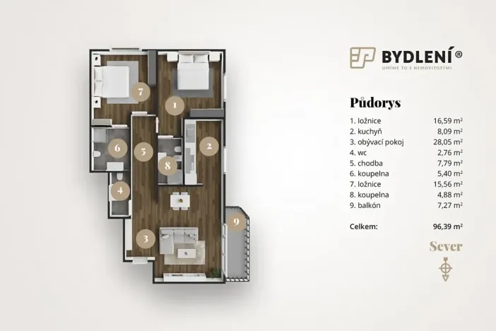 Pronájem bytu 3+kk, Teplice, U Nových lázní, 100 m2