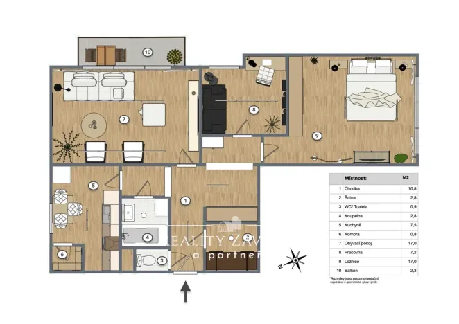 Prodej bytu 3+1, Říčany, Bezručova, 70 m2