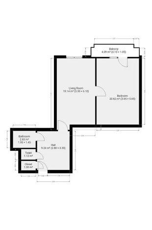 Pronájem bytu 2+kk, Praha - Libeň, Pivovarnická, 54 m2