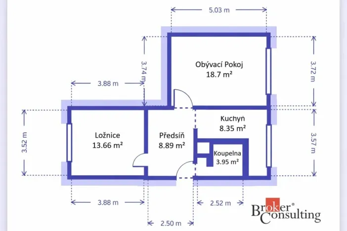 Pronájem bytu 2+1, Plzeň - Skvrňany, Křimická, 52 m2